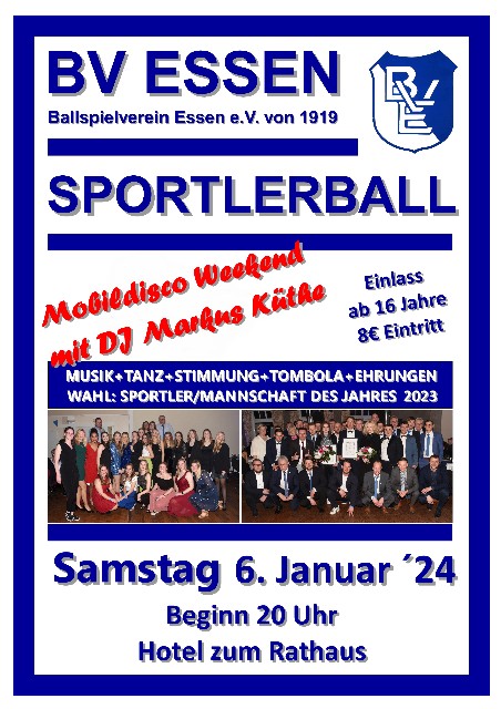 Plakat Sportlerball BVE 2024 